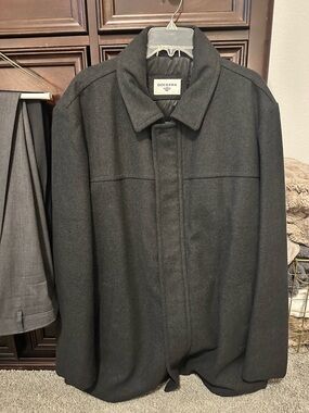 Dockers Men’s Charcoal Wool-Blend Pea Coat